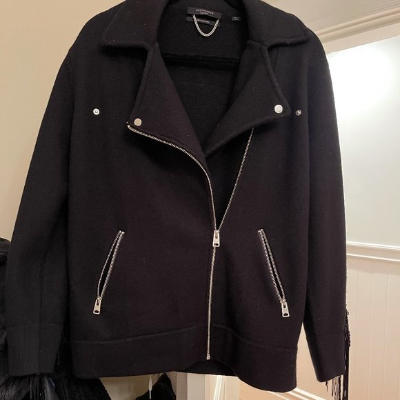 All Saints Robyn Merino Wool Biker 